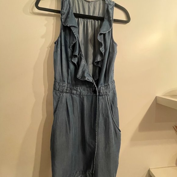 Denim Wrap Dress - Picture 1 of 7